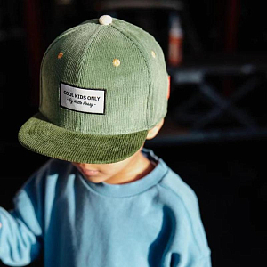 Бейсболка вельветовая Hello Hossy "Flat Brim Sweet Kiwi", спелое киви